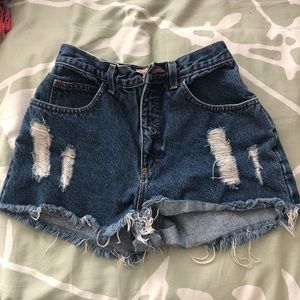Denim shorts